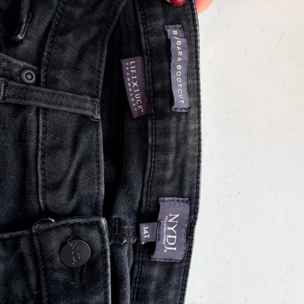 NYDJ Barbara Bootcut Jeans 14T‎ Black Excellent